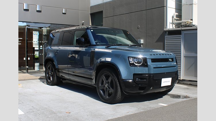 2025 認定中古車 Land Rover Defender 110 タスマンブルー D350 ディーゼルマイルドハイブリッド X-Dynamic SE