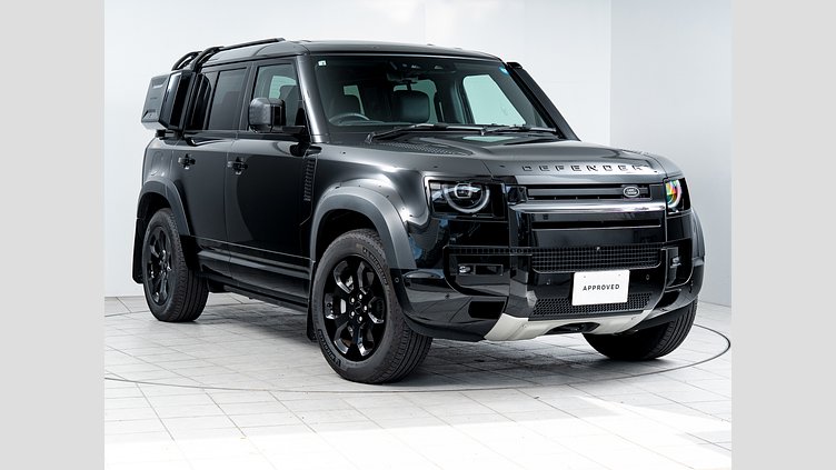 2025 認定中古車 Land Rover Defender 110 サントリーニブラック D350 ディーゼルマイルドハイブリッド X-Dynamic HSE
