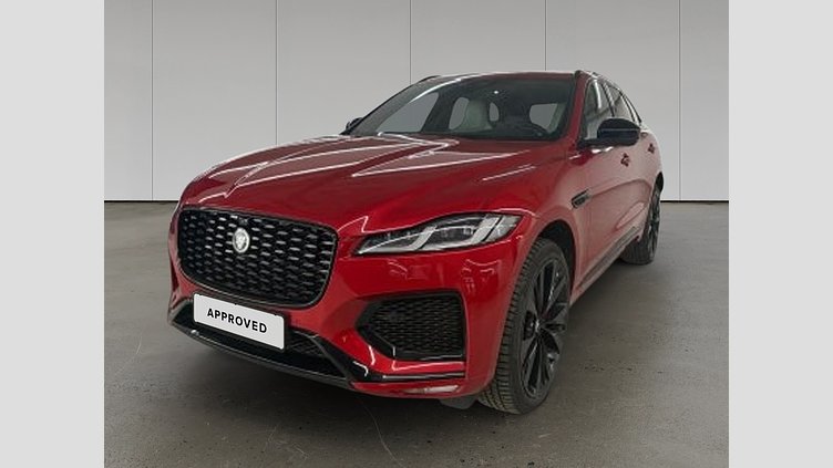 2024 Approved Jaguar F-Pace Firenze Red 3.0 litre i6D​ R-DYNAMIC 3.0D 300PS
