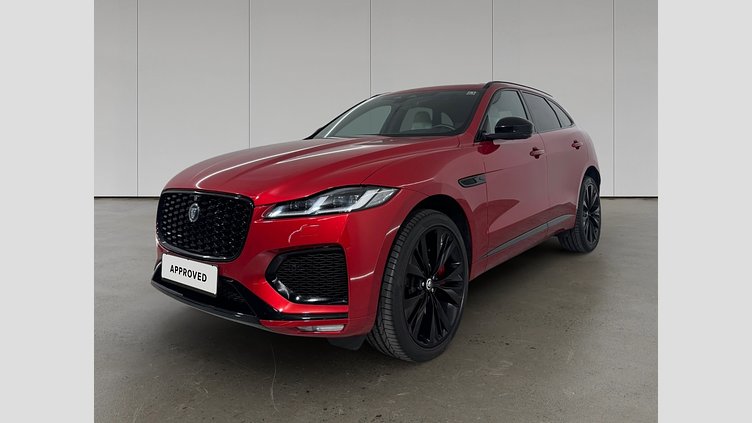 2024 Approved Jaguar F-Pace Firenze Red 3.0 litre i6D​ R-DYNAMIC 3.0D 300PS