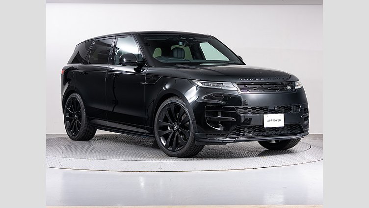 2023 認定中古車 Land Rover Range Rover Sport サントリーニブラック 3.0リッター6気筒400PSターボチャージドガソリンMHEV（オートマチック） FIRST EDITION