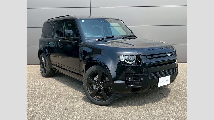 2025 認定中古車 Land Rover Defender 110 サントリーニブラック D350 ディーゼルマイルドハイブリッド X-Dynamic HSE