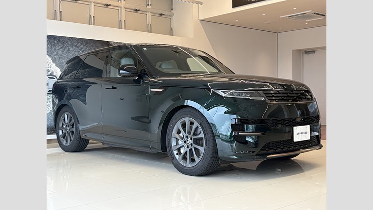 2025 認定中古車 Land Rover Range Rover Sport ブリティッシュレーシンググリーン P550eプラグインハイブリッド（ガソリン） スタンダードホイールベース Dynamic SE