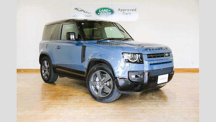 2025 認定中古車 Land Rover Defender 90 タスマンブルー D350 ディーゼルマイルドハイブリッド X-Dynamic HSE