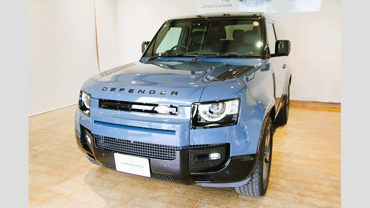 2025 認定中古車 Land Rover Defender 90 タスマンブルー D350 ディーゼルマイルドハイブリッド X-Dynamic HSE