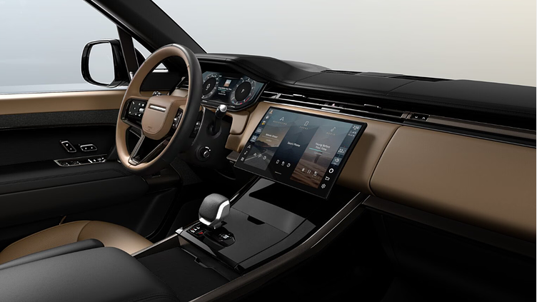 2025 SKLADOVÉ VOZIDLÁ Land Rover Range Rover Sport Čierna Santorini D350 MHEV AWD Automat Autobiography