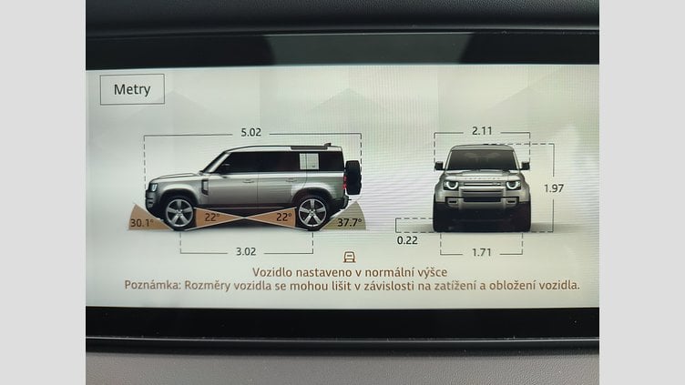 2020 JAZDENÉ VOZIDLÁ Land Rover Defender 110 Santorini Black 4x4 110 3.0 I6 P400 MHEV HSE A/T AWD