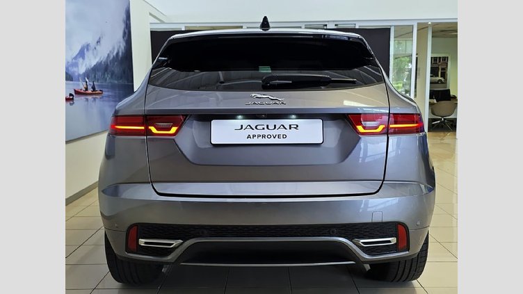 2024 Approved Jaguar E-Pace Eiger Grey BALANCE OF 5 YR MAINTENANCE PLAN VALID OR 100 000KM. Perpendicular Park Assist Park Distance Control Rearview Camera Lane Keep Assist Navigation Auto Dimming Rear View Mirror ISOFIX Front Auto High Beam Assist . E-Pace D200 2.0D SE R-Dynamic (147KW)