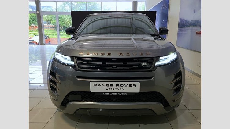 2024 Approved Land Rover Range Rover Evoque Eiger Grey BALANCE OF WARRANTY 100 000KM. BALANCE OF MAINTENANCE PLAN VALID UNTIL 100 000KM. Smart View Mirror, Full Extended Leather Upgrade, Side Vents - Burnished Copper, Voice Control, Rain Sensor, Navigation, Blind Spot Assist. Range Rover Evoque 2.0D Autobiography 147KW (D200)