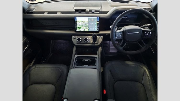 2023 Approved Land Rover Defender 110 Santorini Black BALANCE OF 5 YR MAINTENANCE PLAN VALID OR 100 000KM. FULL-SERVICE HISTORY	
 Land Rover Defender 110 P525 V8 (386KW)