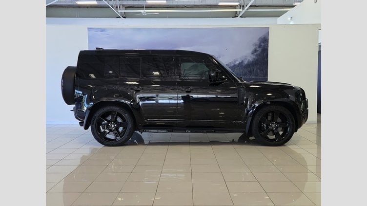 2023 Approved Land Rover Defender 110 Santorini Black BALANCE OF 5 YR MAINTENANCE PLAN VALID OR 100 000KM. FULL-SERVICE HISTORY	
 Land Rover Defender 110 P525 V8 (386KW)