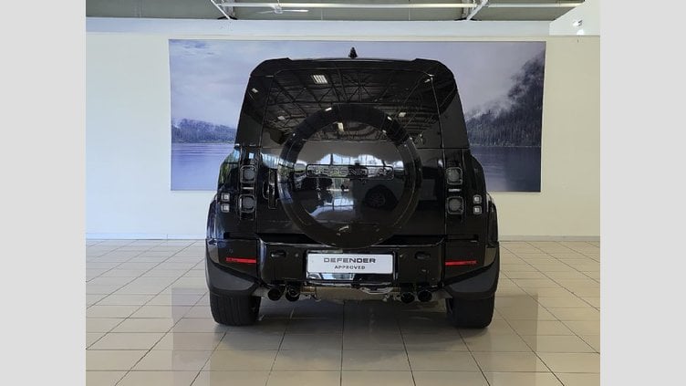 2023 Approved Land Rover Defender 110 Santorini Black BALANCE OF 5 YR MAINTENANCE PLAN VALID OR 100 000KM. FULL-SERVICE HISTORY	
 Land Rover Defender 110 P525 V8 (386KW)