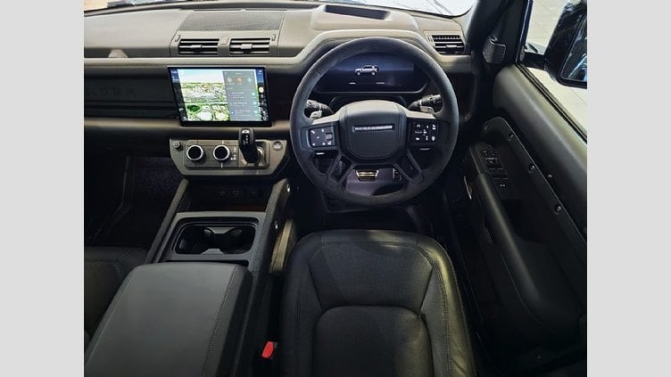 2023 Approved Land Rover Defender 110 Santorini Black BALANCE OF 5 YR MAINTENANCE PLAN VALID OR 100 000KM. FULL-SERVICE HISTORY	
 Land Rover Defender 110 P525 V8 (386KW)