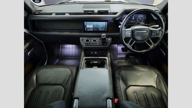 2022 Approved Land Rover Defender 110 Fuji White Accompanied with the balance of the 5 year/ 100 000 km motor plan. Our  2022 Land Rover Defender 110 D300 HSE X-Dynamic features: Panoramic roof, Infotainment, Reverse camera, Park distance control. Land Rover Defender 110 D300 HSE X-Dynamic