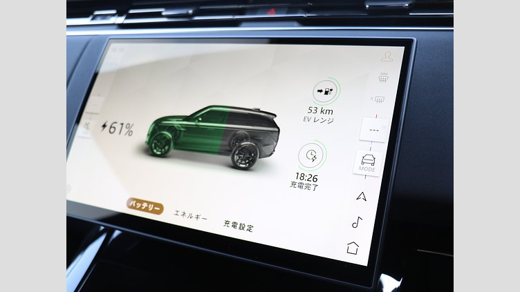 2025 認定中古車 Land Rover Range Rover Sport サントリーニブラック P550eプラグインハイブリッド（ガソリン） スタンダードホイールベース Dynamic SE