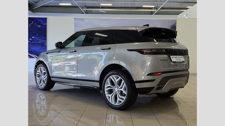 2023 Approved Land Rover Range Rover Evoque Silicon Silver The 2023 Land Rover Range Rover Evoque 2.0D SE R-Dynamic (D200) with 147kW is a diesel-powered SUV known for its stylish design and sporty R-Dynamic trim. 
BALANCE OF MAINTENANCE PLAN VALID UNTIL 100 000KM Range Rover Evoque 2.0D SE R-Dynamic 147KW (D200)