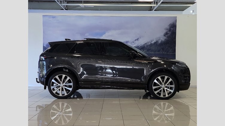 2024 Approved Land Rover Range Rover Evoque Eiger Grey The 2024 Land Rover Range Rover Evoque 2.0D HSE R-Dynamic, with a 147KW (D200) diesel engine, is a compact luxury SUV. It features a 2.0-liter turbocharged diesel engine producing 147kW of power and 430Nm of torque.  Range Rover Evoque 2.0D HSE R-Dynamic 147KW (D200)