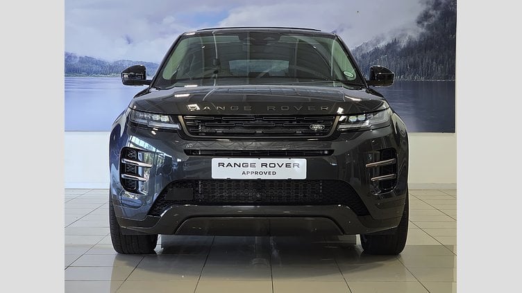 2024 Approved Land Rover Range Rover Evoque Eiger Grey The 2024 Land Rover Range Rover Evoque 2.0D HSE R-Dynamic, with a 147KW (D200) diesel engine, is a compact luxury SUV. It features a 2.0-liter turbocharged diesel engine producing 147kW of power and 430Nm of torque.  Range Rover Evoque 2.0D HSE R-Dynamic 147KW (D200)