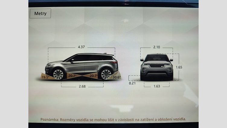 2025 Approved/Jazdené Land Rover Range Rover Evoque Santorini Black 4x4 P270e PHEV SE Dynamic, AWD, Auto 5d.