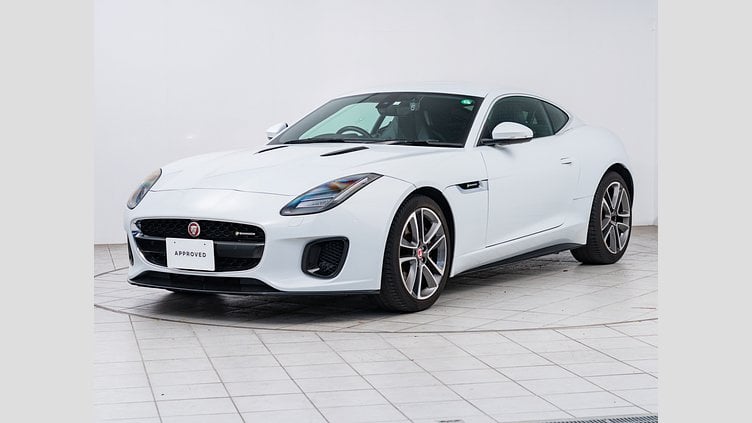 2019 認定中古車 Jaguar F-Type ユーロン ホワイト (メタリック) ジャガー 2.0リッターi4 300PS ターボチャージドガソリンエンジン (オートマチックトランスミッション) F-TYPEクーペ R-DYNAMIC