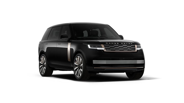 2025 New Land Rover Range Rover Obsidian Black in Gloss finish P400 Petrol Mild Hybrid Long Wheelbase SV