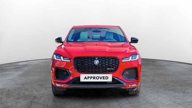 2024 Approved Jaguar F-Pace Firenze Red Ingenium 2,0 literes, soros négyhengeres 404 LE plug-in hybrid benzinmotor (automata), összkerékhajtás R-DYNAMIC HSE P400e