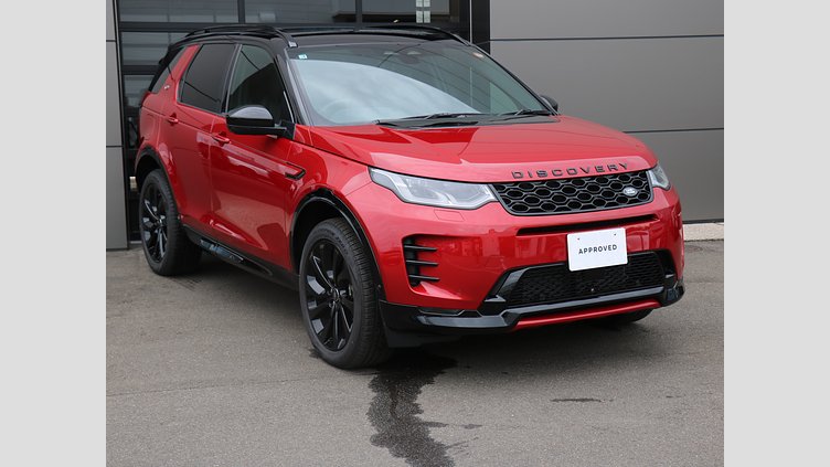 2025 認定中古車 Land Rover Discovery Sport フィレンツェレッド INGENIUM 1.5リッター3気筒 309PS ターボチャージドガソリン PHEV（AT）AWD 標準ホイール Dynamic HSE