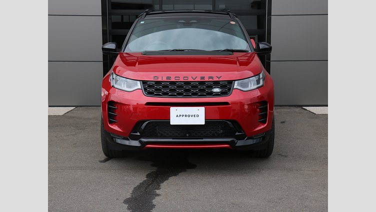 2025 認定中古車 Land Rover Discovery Sport フィレンツェレッド INGENIUM 1.5リッター3気筒 309PS ターボチャージドガソリン PHEV（AT）AWD 標準ホイール Dynamic HSE