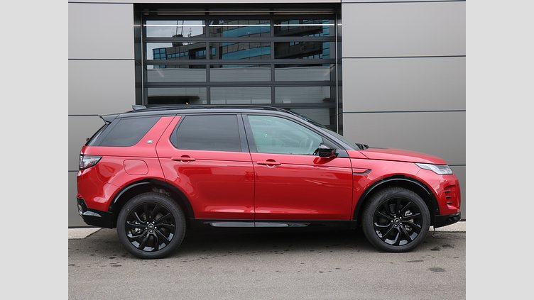 2025 認定中古車 Land Rover Discovery Sport フィレンツェレッド INGENIUM 1.5リッター3気筒 309PS ターボチャージドガソリン PHEV（AT）AWD 標準ホイール Dynamic HSE