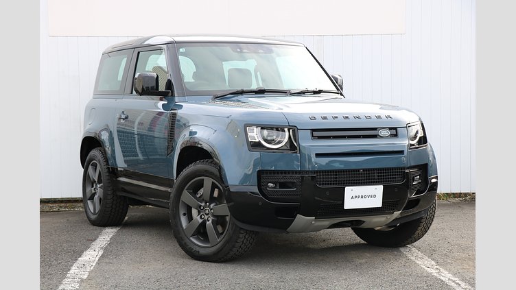 2025 認定中古車 Land Rover Defender 90 タスマンブルー D350 ディーゼルマイルドハイブリッド X-Dynamic HSE