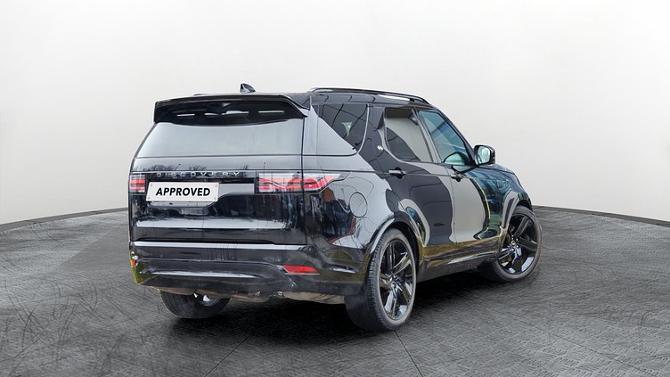 2025 Approved Land Rover Discovery Santorini Black Discovery Dynamic HSE Ingenium 3,0 literes, hathengeres, 350 lóerős dízelmotor (automata) összkerékhajtás Dynamic HSE