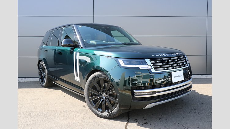 2025 認定中古車 Land Rover Range Rover ブリティッシュレーシンググリーン D350 AWD MHEV（AT） スタンダードホイールベース Autobiography