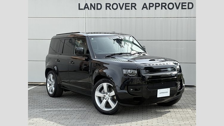 2025 認定中古車 Land Rover Defender 110 サントリーニブラック D350 ディーゼルマイルドハイブリッド X-Dynamic HSE