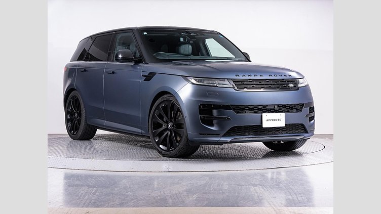 2023 認定中古車 Land Rover Range Rover Sport ヴァレジネブルー 3.0リッター6気筒400PSターボチャージドガソリンMHEV（オートマチック） FIRST EDITION