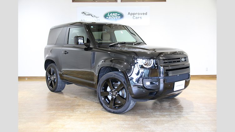 2025 認定中古車 Land Rover Defender 90 サントリーニブラック D350 ディーゼルマイルドハイブリッド X-Dynamic HSE