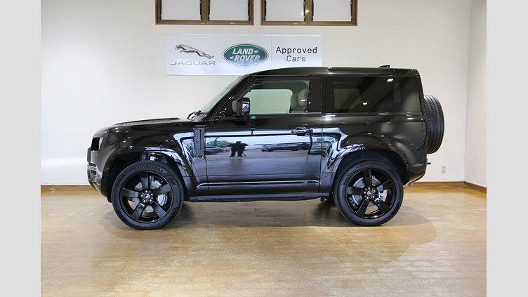 2025 認定中古車 Land Rover Defender 90 サントリーニブラック D350 ディーゼルマイルドハイブリッド X-Dynamic HSE