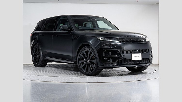 2023 認定中古車 Land Rover Range Rover Sport サントリーニブラック 3.0リッター6気筒300PSターボチャージドディーゼルMHEV（オートマチック） DYNAMIC SE
