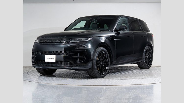 2023 認定中古車 Land Rover Range Rover Sport サントリーニブラック 3.0リッター6気筒300PSターボチャージドディーゼルMHEV（オートマチック） DYNAMIC SE