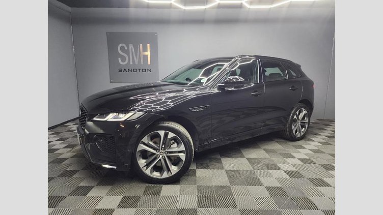 2025 Approved Jaguar F-Pace Santorini Black Black Roof Rails, Heads-up Display, 360 Degrees Surround Cameras, LED Headlights, Front and Rear PDC, 21 Inch wheels, Keyless Entry, Electric Tailgate, Meridian Surround Sound System, Cabin Lighting Ambient, Front Electric Seats with Memory, D300 AWD R-Dynamic HSE