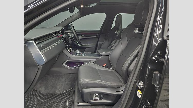 2025 Approved Jaguar F-Pace Santorini Black Black Roof Rails, Heads-up Display, 360 Degrees Surround Cameras, LED Headlights, Front and Rear PDC, 21 Inch wheels, Keyless Entry, Electric Tailgate, Meridian Surround Sound System, Cabin Lighting Ambient, Front Electric Seats with Memory, D300 AWD R-Dynamic HSE