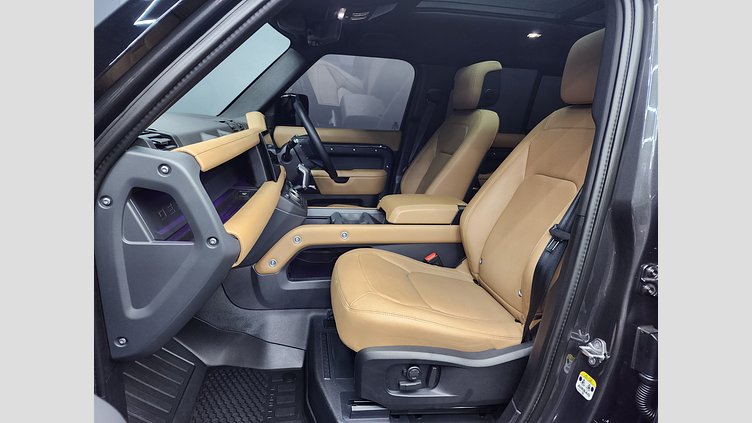 2025 Approved Land Rover Defender 110 Carpatian Grey The 2025 Land Rover Defender 110 D350 X-Dynamic HSE in striking Carpathian Grey with a Matte PPF finish and premium Caraway Leather interior delivers the perfect balance of luxury and capability,  D350 X-Dynamic HSE
