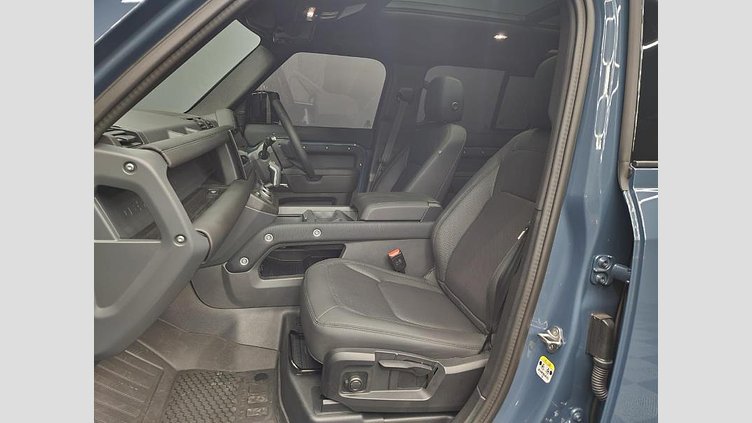 2025 Approved Land Rover Defender 110 Tasman Blue The 2025 Land Rover Defender 110 D250 S County in Tasman Blue is a refined yet rugged SUV designed for versatility, comfort and true all-terrain capability. ed technology D250 S County