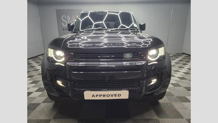 2025 Approved Land Rover Defender 110 Santorini Black Experience unparalleled versatility with the 2025 Land Rover Defender 110 D350 X-Dynamic HSE in sleek Santorini Black. This robust SUV is designed for both urban sophistication and rugged adventures,  D350 X-Dynamic HSE