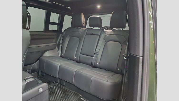 2026 Approved Land Rover Defender 90 Woolstone Green 2026 Land Rover Defender 90 D350 X-Dynamic HSE in striking Woolstone Green, demo model, available from the second half of the year. Features an aggressive Urban conversion including D350 X-Dynamic HSE