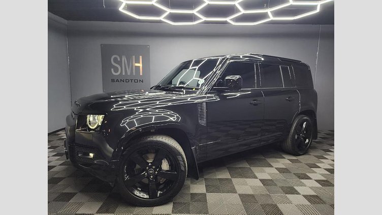 2025 Approved Land Rover Defender 110 Santorini Black Experience unparalleled versatility with the 2025 Land Rover Defender 110 D350 X-Dynamic HSE in sleek Santorini Black. This robust SUV is designed for both urban sophistication and rugged adventures,  D350 X-Dynamic HSE