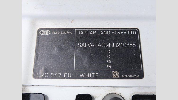 2016 認定中古車 Land Rover Range Rover Evoque Fuji White 2.0 litre Si4 Petrol ＳＥプラス