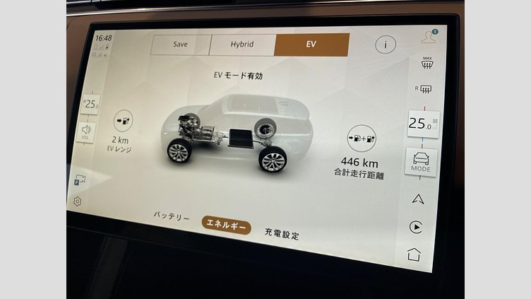 2025 認定中古車 Land Rover Range Rover Sport サントリーニブラック P550eプラグインハイブリッド（ガソリン） スタンダードホイールベース Dynamic SE