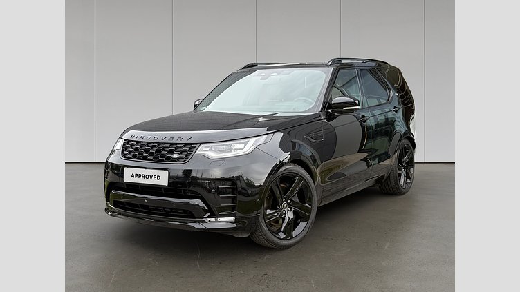 2025 Approved Land Rover Discovery Santorini Black 3.0 literes, soros 6 hengeres dízel motor, 350 LE, 8 sebességes automata váltó Dynamic HSE