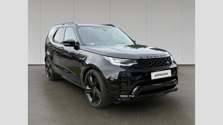 2025 Approved Land Rover Discovery Santorini Black 3.0 literes, soros 6 hengeres dízel motor, 350 LE, 8 sebességes automata váltó Dynamic HSE