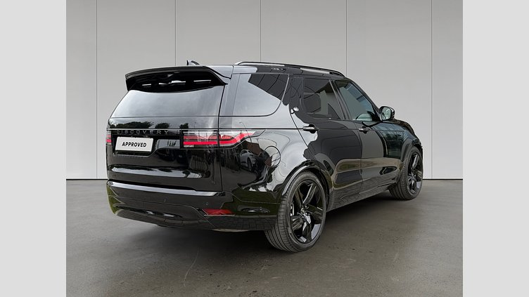 2025 Approved Land Rover Discovery Santorini Black 3.0 literes, soros 6 hengeres dízel motor, 350 LE, 8 sebességes automata váltó Dynamic HSE